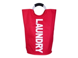 Cesto De Roupa Suja Vermelho, Dobrável, Balde De Roupa Suja Dobrável De Grande Capacidade (1 Unidade)