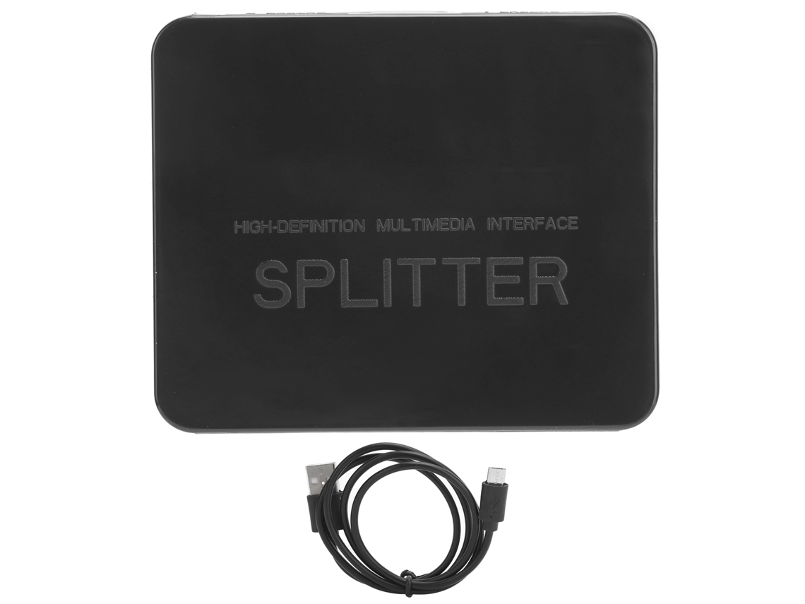 Divisor HDMI 1x2, Comutador 4K, Amplificador, 1 Entrada e 2 Saídas, Compatível com 1080p HDCP para HDTV, STB e DVD | S/MARCA