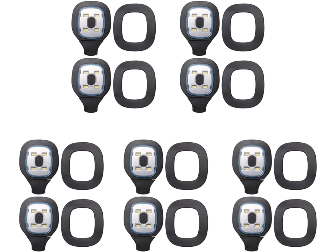 Conjunto De 10 Peças De Luzes Led Recarregáveis Via Usb Para Gorro, Luzes De Cabeça Substituíveis Pa Gokoco