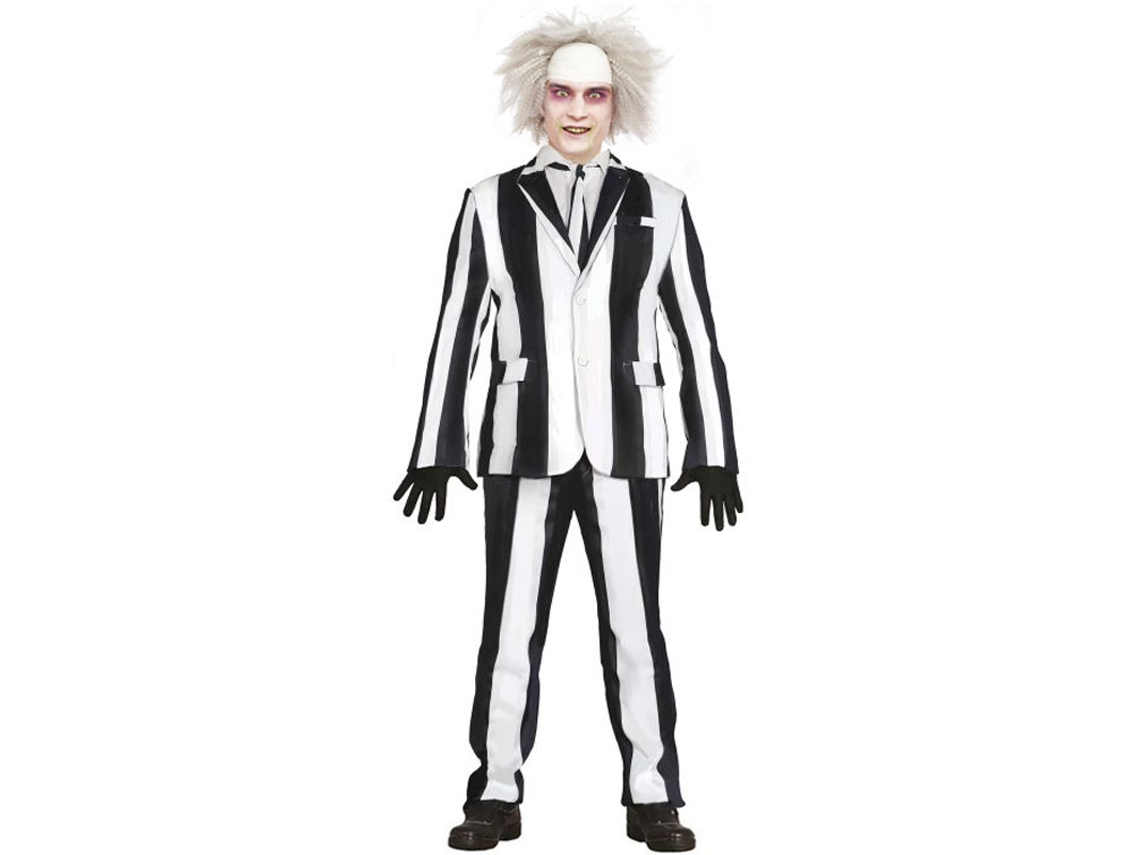 Fato de fantasma listrado para homem
