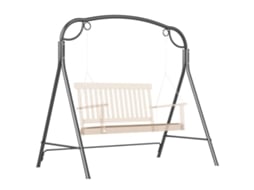 Suporte Para Baloiço De Metal Estrutura De Baloiço Resistente Com Pés Em Forma De A Carga 220 Kg 172x126x170 Cm Bronze