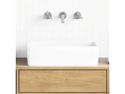 Vidaxl Lavatório Retangular 48x37x13 Cm Cerâmica Branco