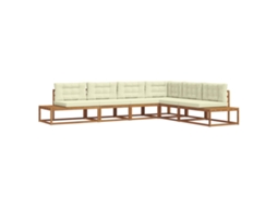 Maison Exclusive - Conjunto De Sofás Para Exterior Natural E Creme