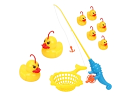 Primerox jogo de Pesca de Patos com 9 Peçaseducativo para Crianças Banho Piscina Amarelo