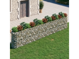 Vidaxl Canteiro Elevado/cesto Gabião 540x50x100 Cm Ferro Galvanizado