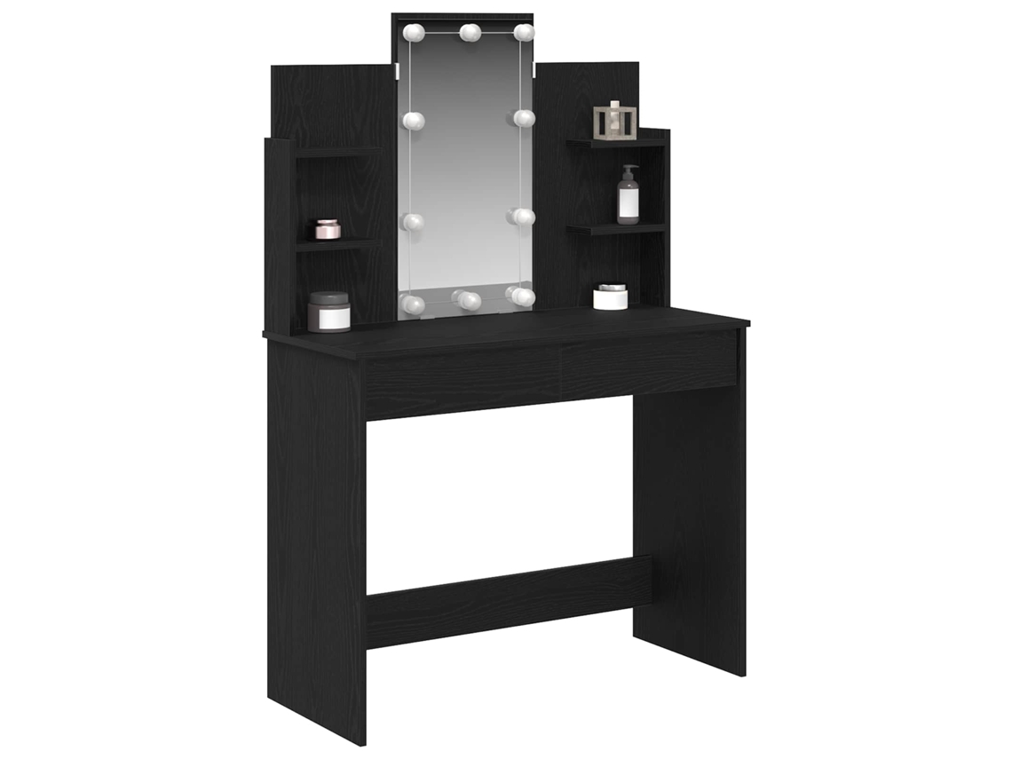 Penteadeira com Gaveta Carvalho Preto 96x39x142 cm MAISON EXCLUSIVE