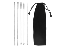 Conjunto de 5 Colheres de Laboratório Inoxidável, Resistente à Oxidação S/MARCA