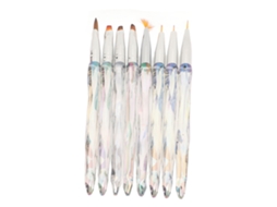 Conjunto De 8 Pincéis Para Arte De Unhas Liner Ponto Gradiente Manicure Diy Para Salão De Beleza