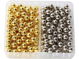 Tachinhas Reutilizáveis E Fáceis De Inserir, 200 Tachinhas Redondas De 6mm Em Formato Bola Prateada, Ideais Para Mapas