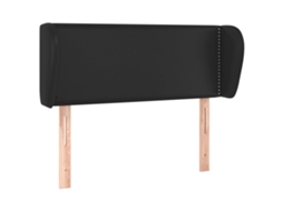 Cabeceira de Cama com Abas Couro Artificial 83x23x78/88 Cm Preto MAISON EXCLUSIVE