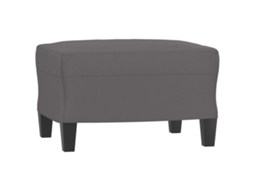 Footstool, Footstools Vidaxl Cinzeto Couro Artificial (60 X 50 X 41 Cm)