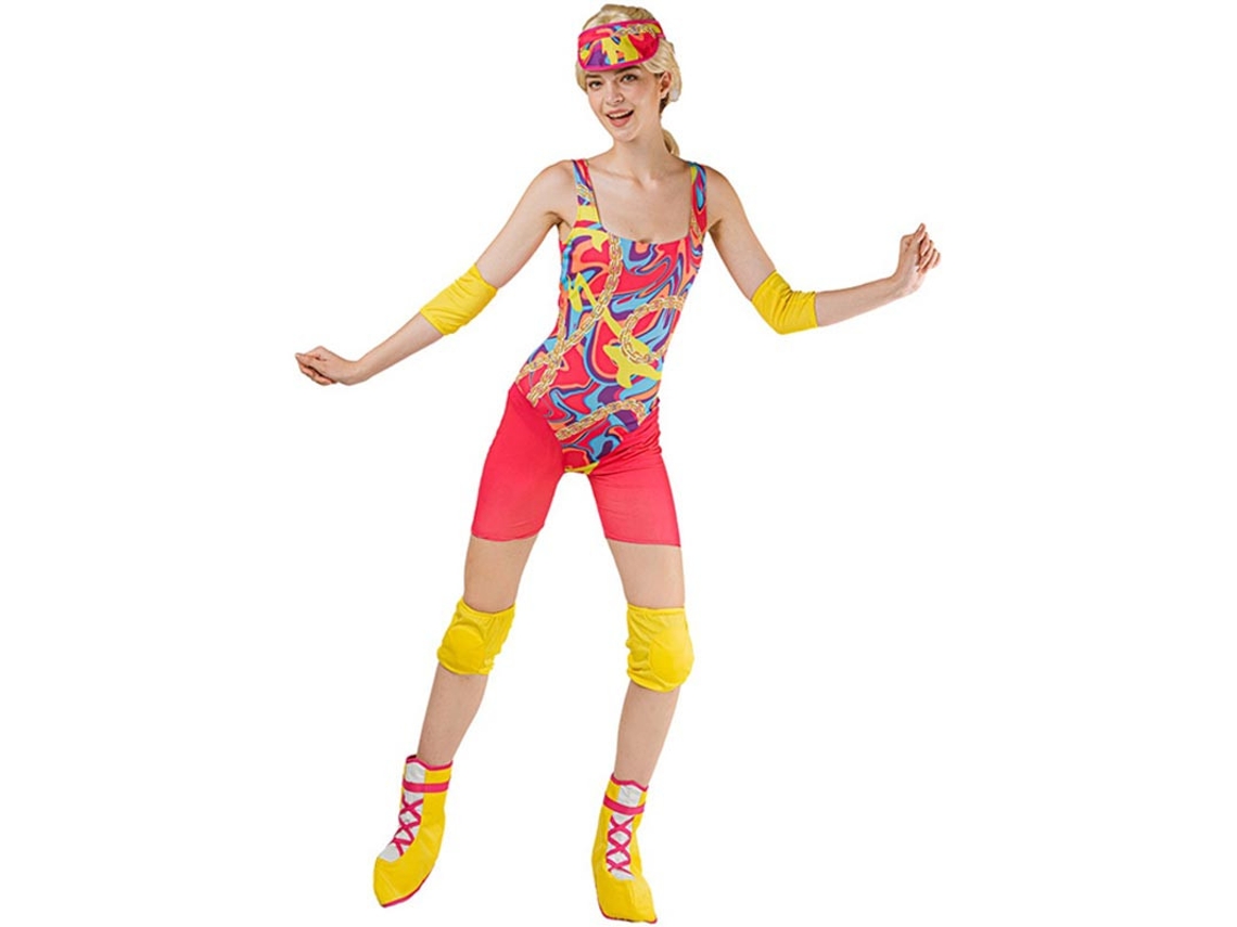 Fato de patinadora de boneca multicolorida famosa para mulheres