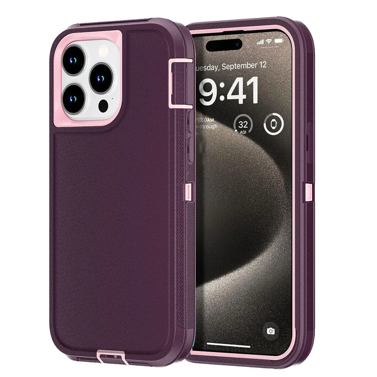 (rosa, Iphone 15) Capa Rígida, Resistente A Quedas E A Impactos, Compatível Com Carregamento Sem Fio