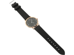 Relógio Pulso Feminino Metálica Preta Quartzo Mostrador Analógico Pulseira Confortável Decorativo Diário GOKOCO