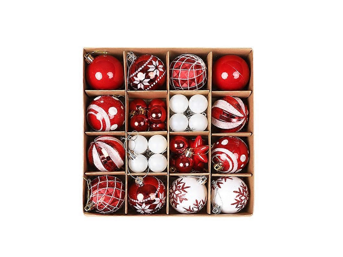 42 Peças De Enfeites De Plástico Para Árvore De Natal Com Ganchos Olysi Shop