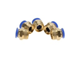 Laxiscereed Conector Pneumático Rápido De 12mm Para Tubo De Ar, Rosca Macho, Tipo Push-in
