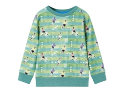 Sweatshirt Para Criança Verde-claro Mesclado 140
