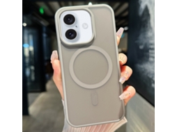 Capa Transparente Híbrida Para Iphone 16 - Tpu E Pc Com Magsafe - Cinza