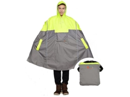 Poncho Impermeável Leve Para Ciclismo Com Capuz Resistente E Transpirable Amarelo Fluorescente