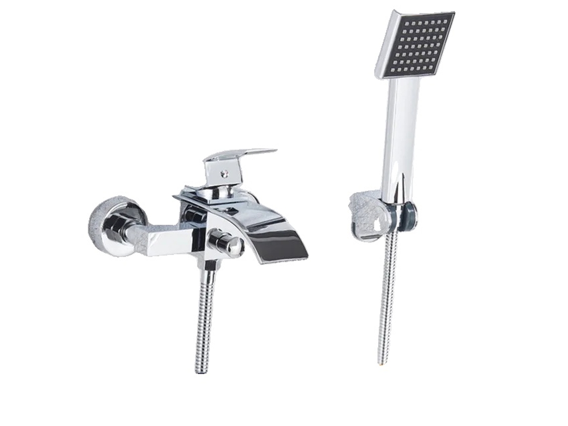 Torneira De Banheira Chrome Waterfall, Design Montado Na Parede, Controle Fácil Com Uma Só Alavanca,chrome A Oem
