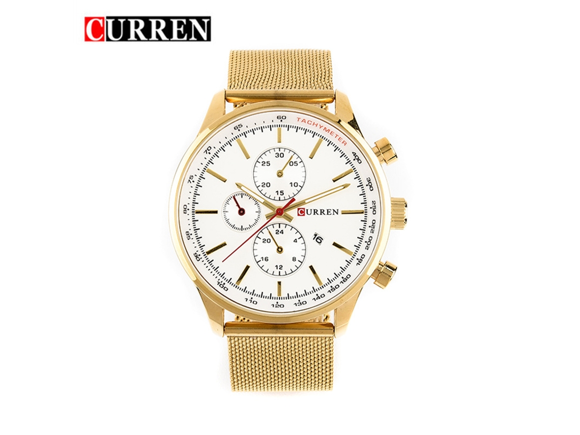 Relógio Masculino MDUG Minimalista de Aço Inoxidável, Movimento de Quartzo, Calendário, Pulseira de Malha