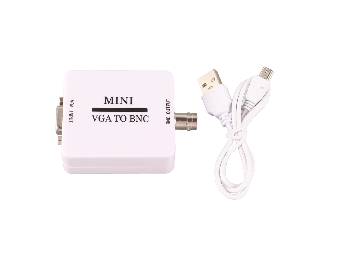 Conversor De Vídeo Vga Para Bnc Mini Hd 1920x1080 Usb Para Monitores Tvs Computadores