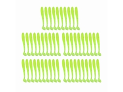 Isca de Pesca T Tail 5cm 50pcs Verde Fluorescente