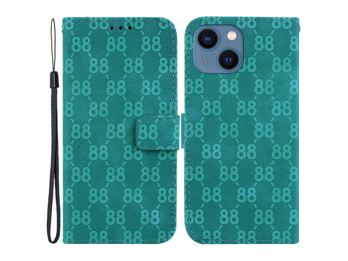 Capa Inch Para Iphone 13 Pele Sintética Verde