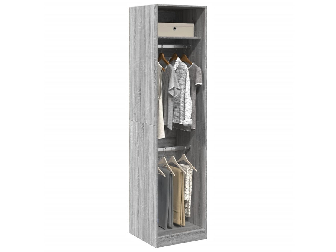 Vidaxl Roupeiro 50x50x200 Cm Derivados De Madeira Cinzento Sonoma