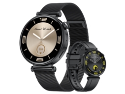 (pulseira De Aço Preta) Smartwatch, Tela Amoled De 1,32 Polegadas
