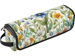 Bolsa de viagem para ferramentas de cabelo com tapete removível resistente ao calor, organizador para chapinhas.