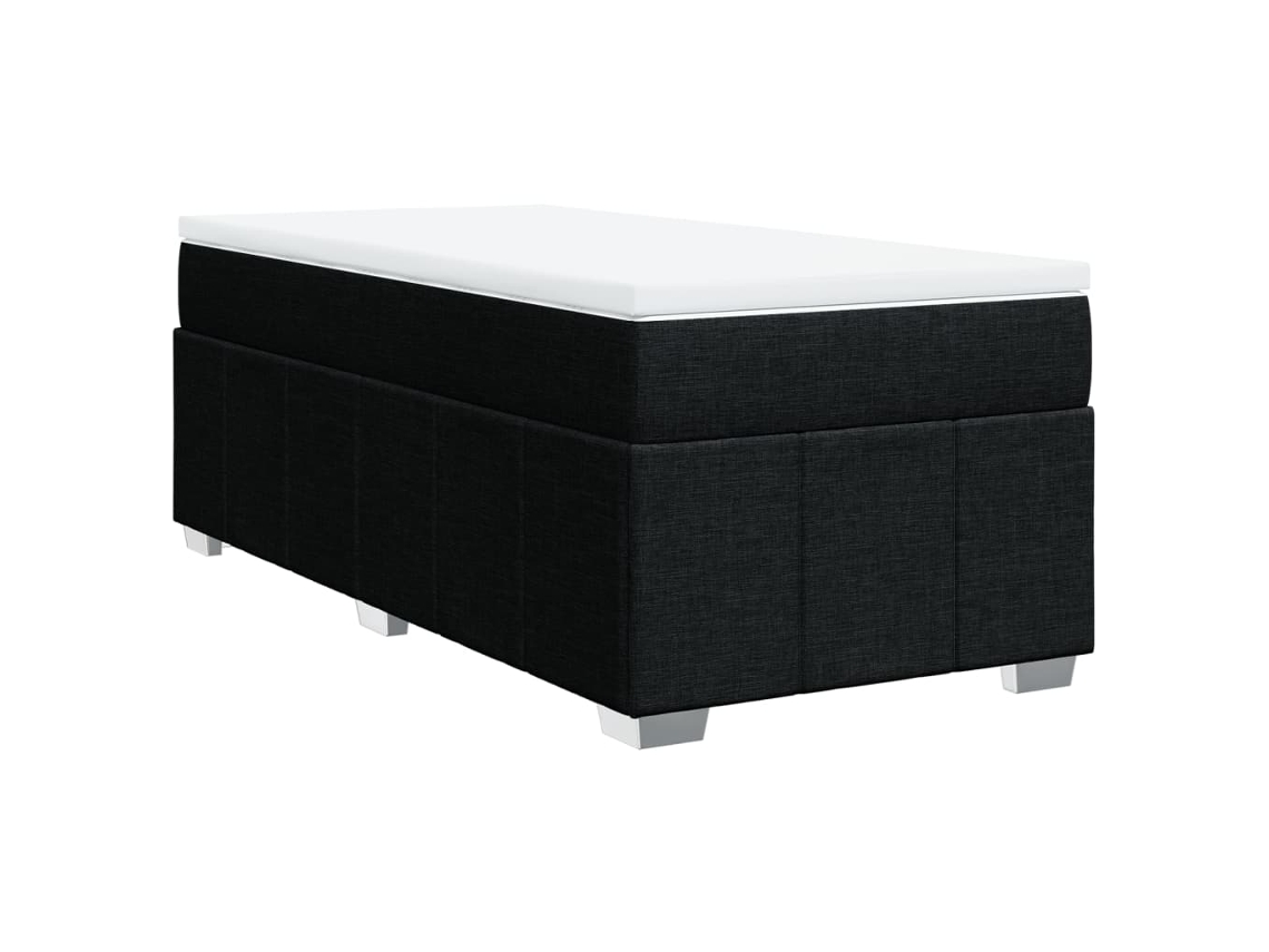 Cama com Molas/colchão 80x200 Cm Tecido Preto MAISON EXCLUSIVE