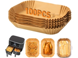 Papel Manteiga Para Fritadeira A Ar, Pacote Com 100 Unidades. Compatível Os Modelos Double Stack Xl Sl400eu, Af400eu E Af300eu. Formato Reta