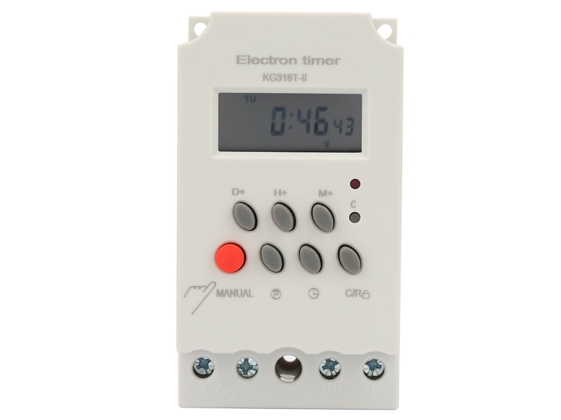 Controlador De Tempo Programável Kg316t Ii Microcomputador Timer Eletrônico 220vac 25a