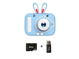 Câmera Infantil 2000w Com Câmera Frontal E Traseira Hd Pixel 32g (coelho Azul)