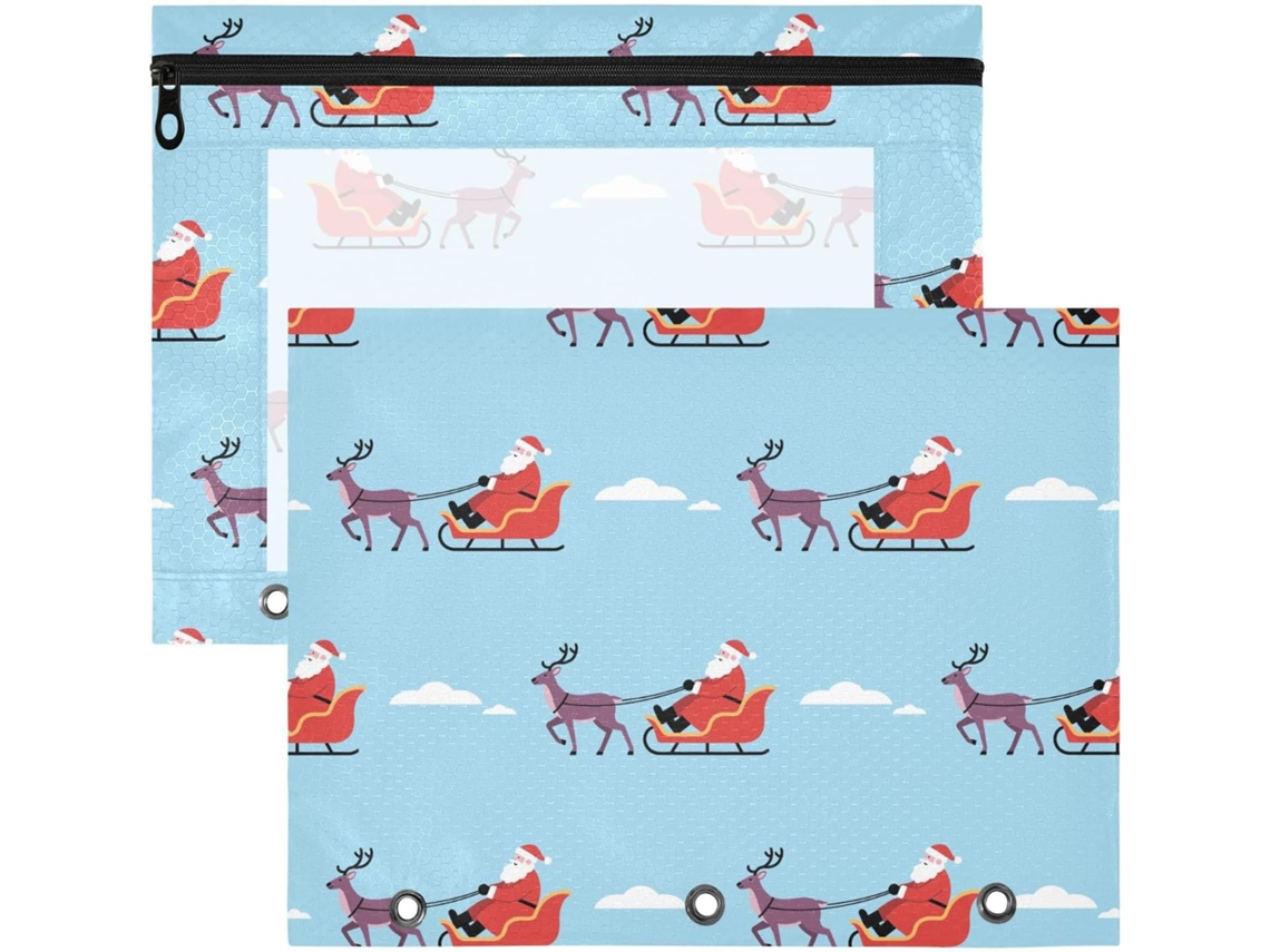 Frmg A2305277a Pasta Papai Noel, Com 3 Bolsos De Argolas, Tamanho A4, Com Fecho, Documentos A2305277a