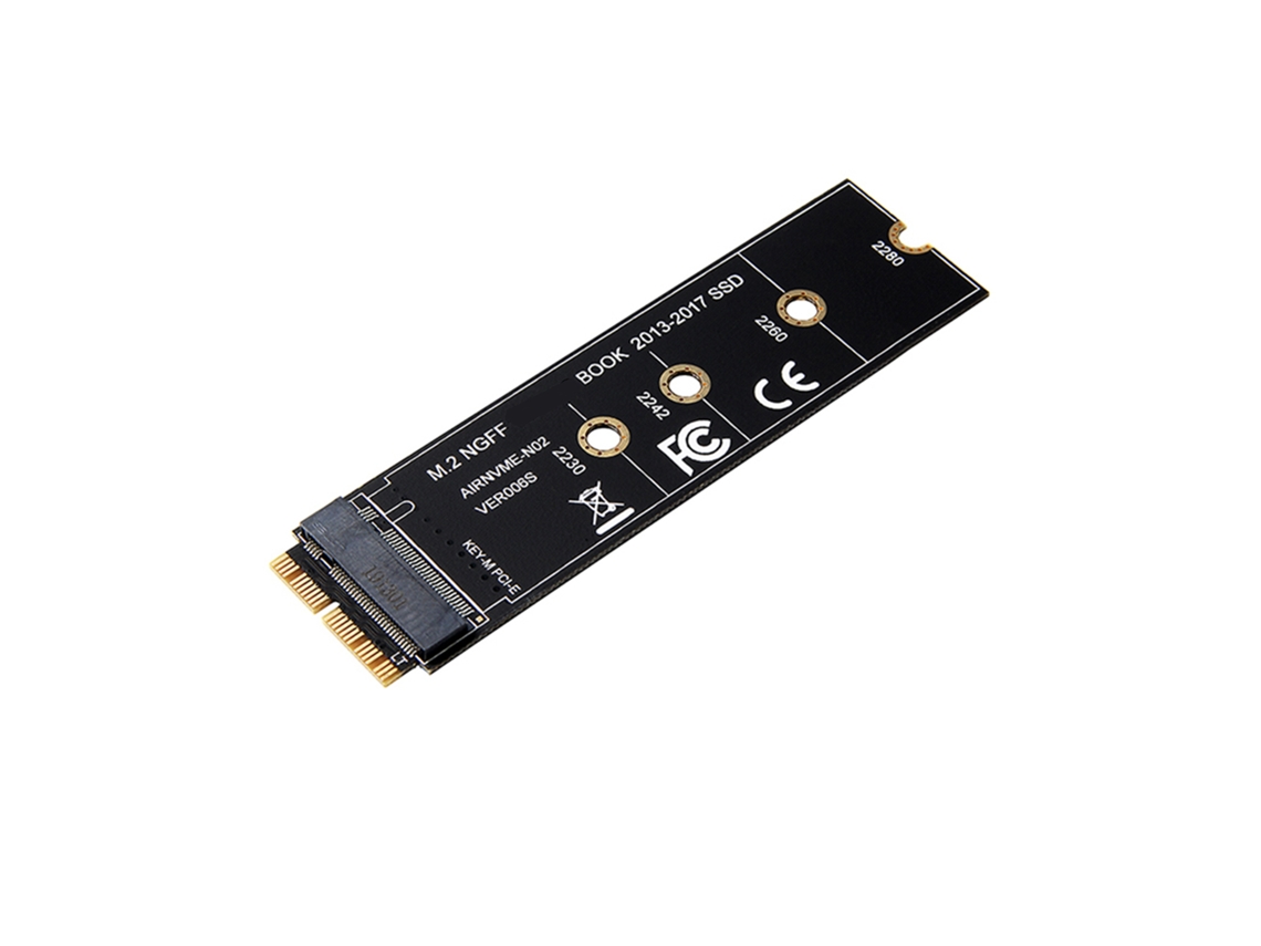 Cartão Adaptador/conversor M.2 Nvme Ssd Compatível Com Air Pro 2013 2017 Luz Dourada