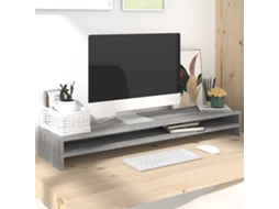 Vidaxl Suporte Monitor 100x24x13 Cm Derivados Madeira Cinzento Sonoma
