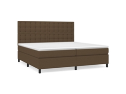 Box Spring Bed, Box Spring Beds Vidaxl Marrom Tecido (200 X 200 Cm)
