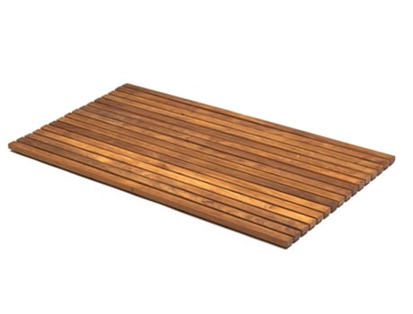 Grelha de chuveiro Zenkooi em madeira de teca Ol01355 66x86 cm flexível
