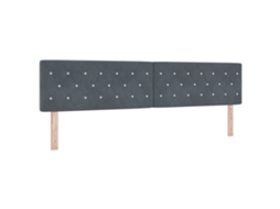 Cabeceira | Painel De Cama Cinza Escuro 200 Cm Veludo