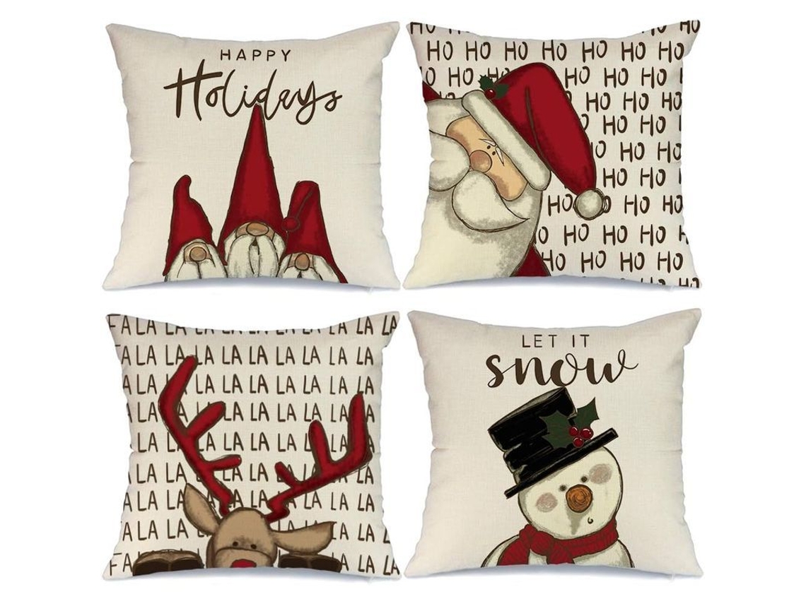 Fronha de Travesseiro Natalina, Boneco de Neve Decorativo, Inverno | S/MARCA
