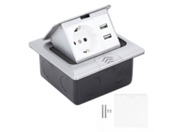 Caixa De Tomada De Piso Ip44 À Prova Dágua Com Usb Embutido