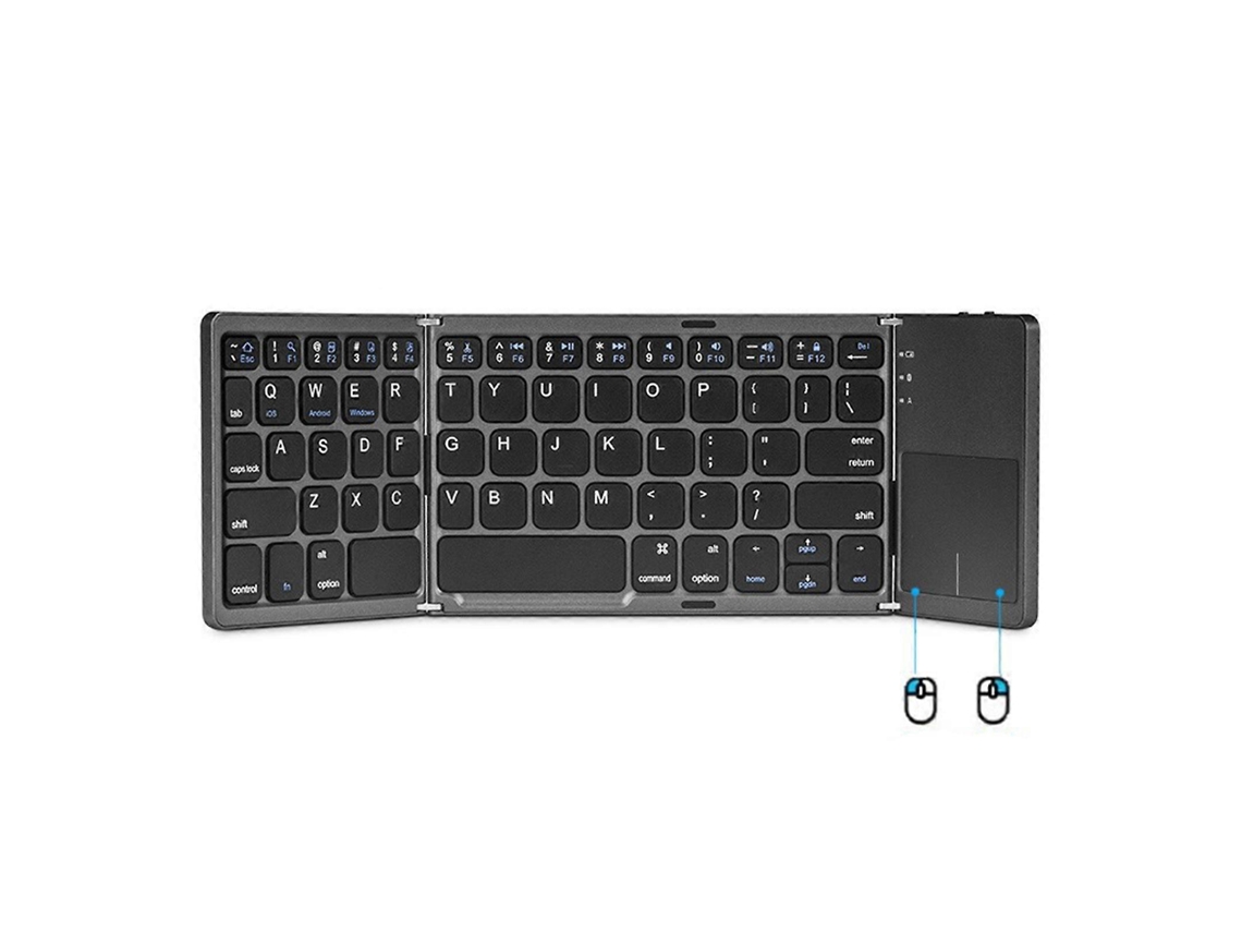 Teclado Bluetooth Dobrável Com Touchpad Nostalgia88