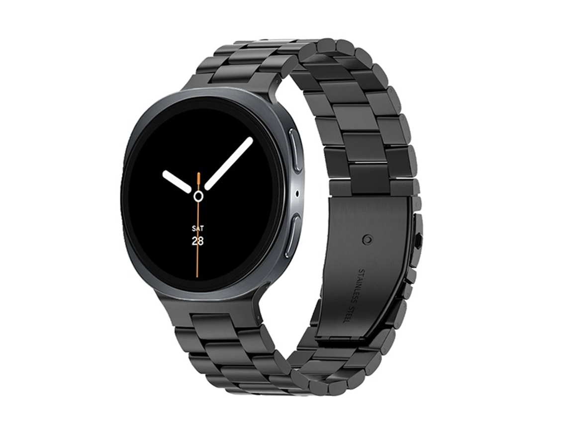 Pulseira Aço Inoxidável Lux Ferramenta Phonecare Para Samsung Galaxy Watch8 Lte 44mm Preto