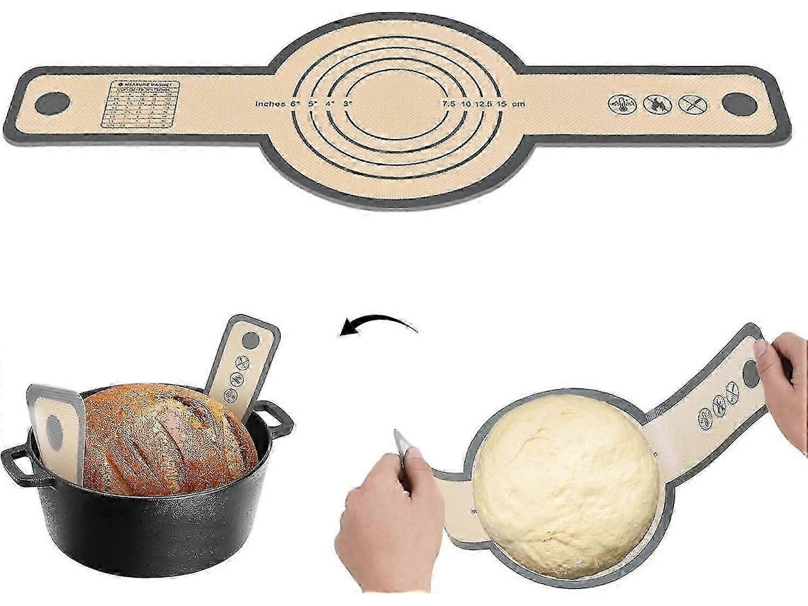 Levantador De Pão De Silicone Para Panela Holandesa, Revestimento Antiaderente E Resistente Ao Calor Com Cabos Longos