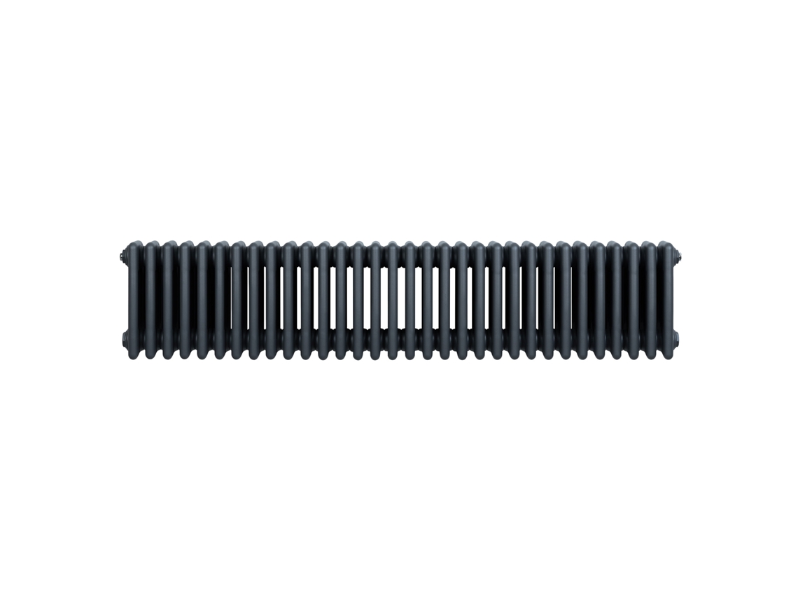 Radiador Horizontal 4 Colunas 300x1505 Mm - Cinzento Antracite, Aço Carbono 1.5 Mm, 1672 W, Alta Eficiência, Fácil