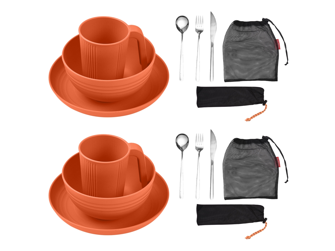 Conjunto de Utensílios de Camping para 2 Portátil
