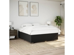 Estrutura De Cama Sem Colchão 200x200 Cm Tecido Preto