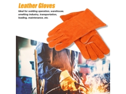 Laxiscreed Luvas De Trabalho Em Couro Fireproof Com Alta Proteção E Durabilidade